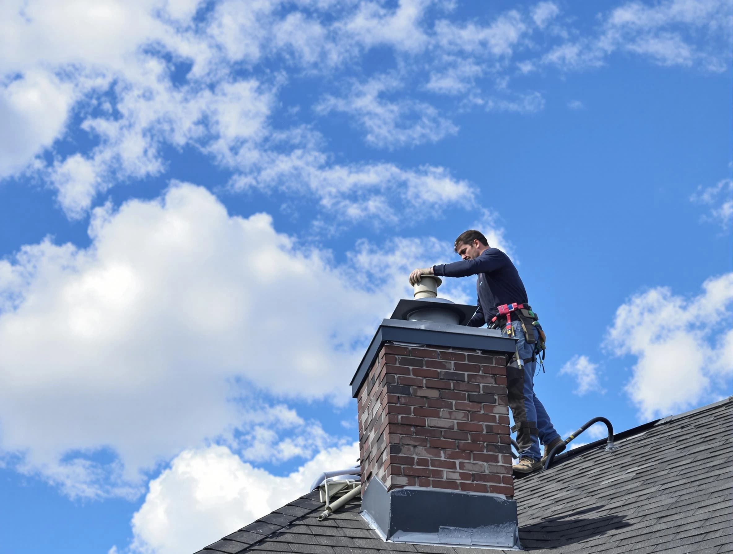 Bountiful Chimney Sweep installing a sturdy chimney cap in Bountiful, UT