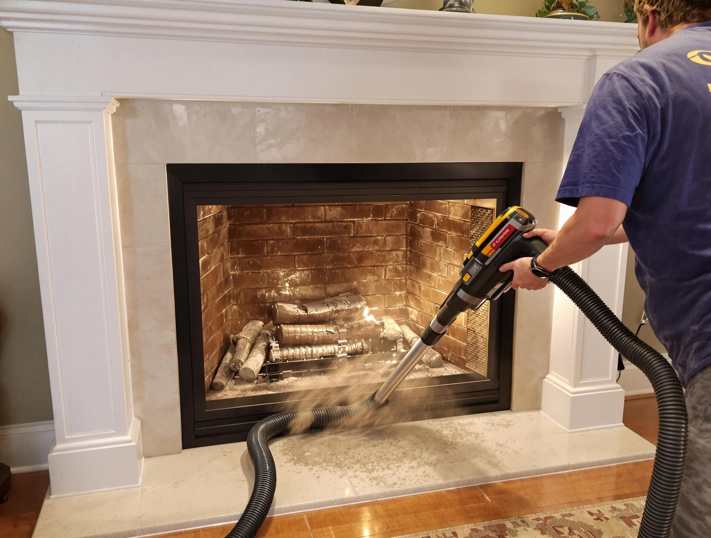 Fireplace cleaning performed by Bountiful Chimney Sweep in Bountiful, UT