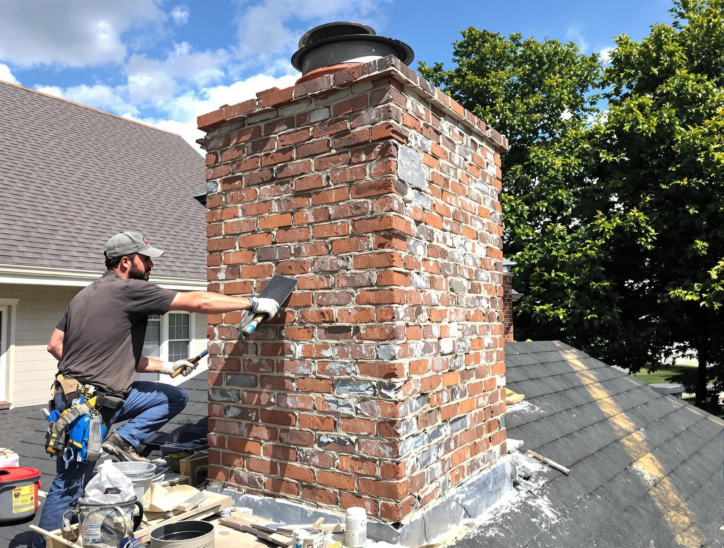 Completed chimney rebuild by Bountiful Chimney Sweep in Bountiful, UT