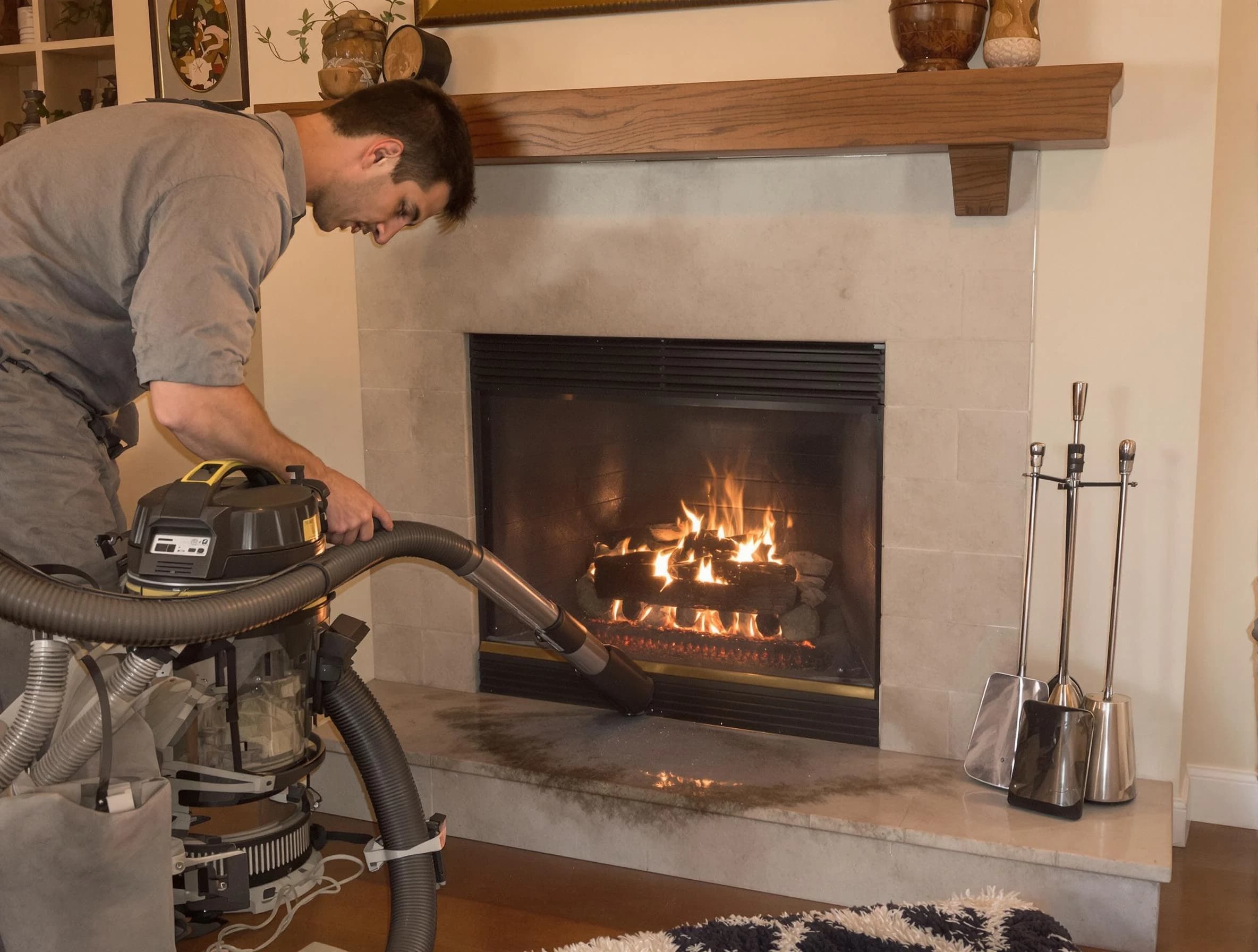 Routine fireplace upkeep by Bountiful Chimney Sweep in Bountiful, UT