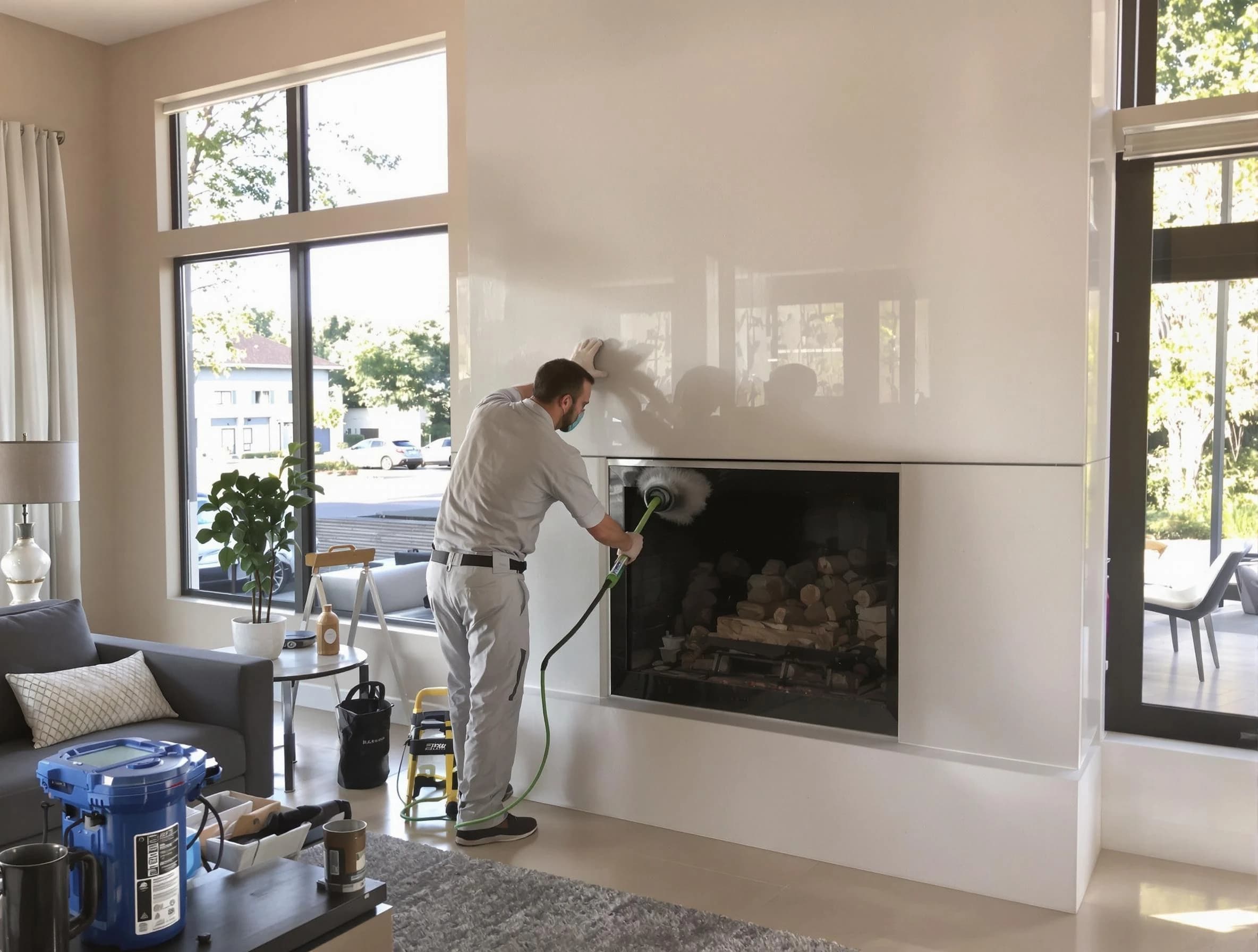 Bountiful Chimney Sweep performing thorough soot removal in Bountiful, UT