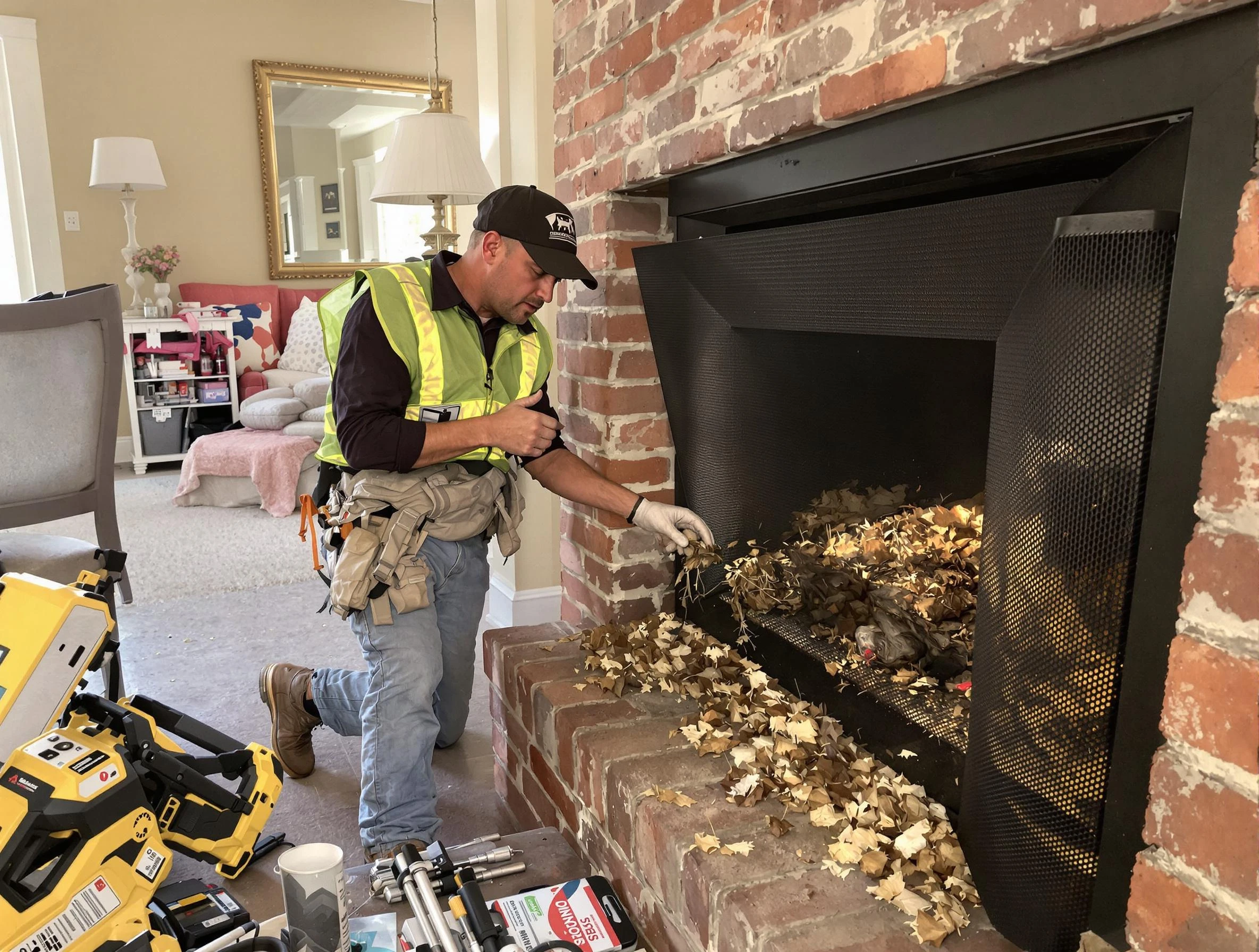 Safe screening installation by Bountiful Chimney Sweep in Bountiful, UT