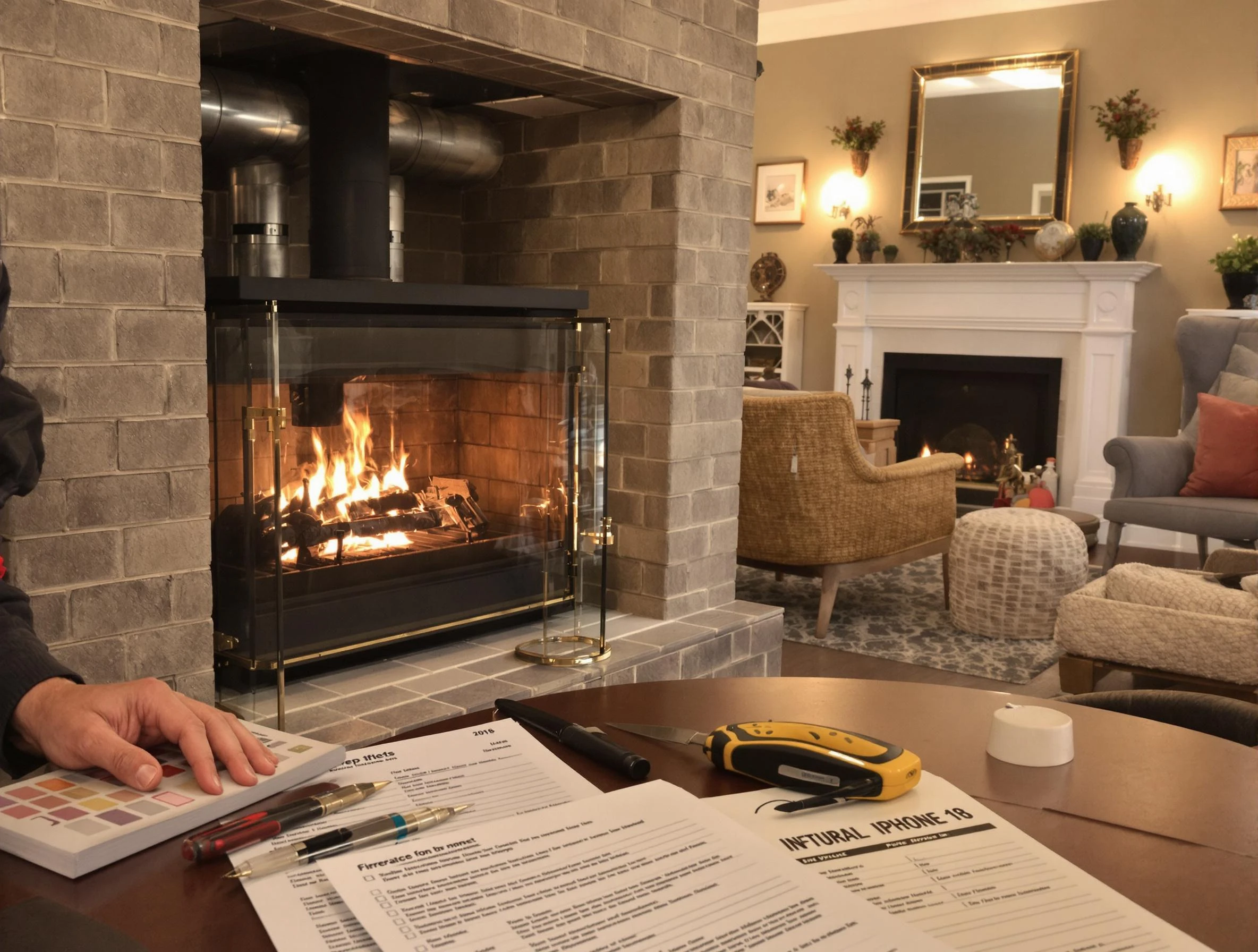 Bountiful Chimney Sweep verifying fireplace safety measures in Bountiful, UT