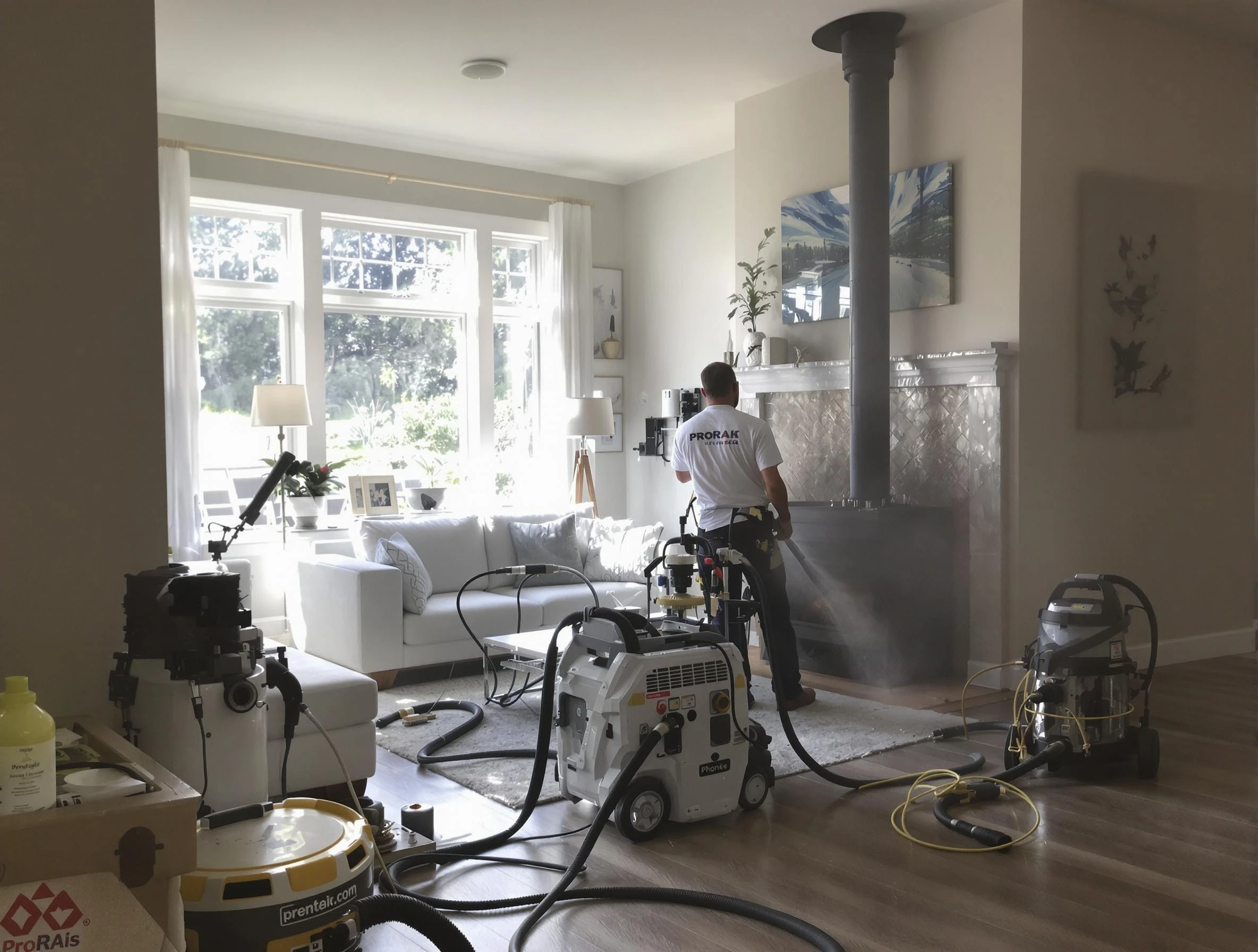 Soot removal service by Bountiful Chimney Sweep for a fireplace in Bountiful, UT